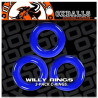 Oxballs Lot de 3 cockrings Willy Rings Bleus